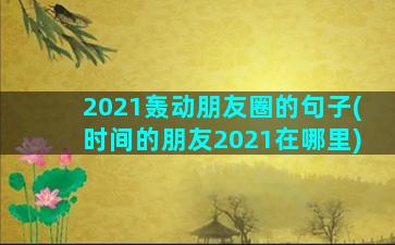 2021轰动朋友圈的句子(时间的朋友2021在哪里)