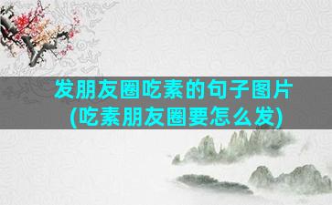 发朋友圈吃素的句子图片(吃素朋友圈要怎么发)