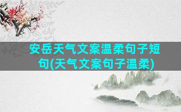 安岳天气文案温柔句子短句(天气文案句子温柔)