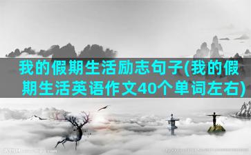 我的假期生活励志句子(我的假期生活英语作文40个单词左右)