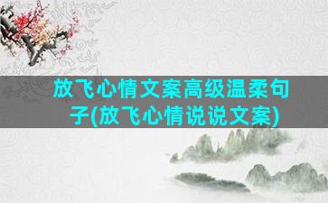 放飞心情文案高级温柔句子(放飞心情说说文案)