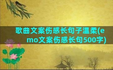 歌曲文案伤感长句子温柔(emo文案伤感长句500字)