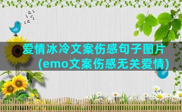 爱情冰冷文案伤感句子图片(emo文案伤感无关爱情)