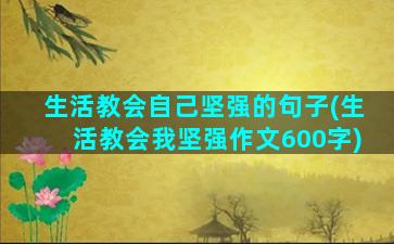 生活教会自己坚强的句子(生活教会我坚强作文600字)