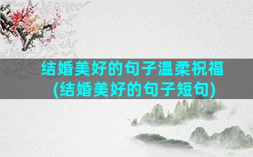 结婚美好的句子温柔祝福(结婚美好的句子短句)